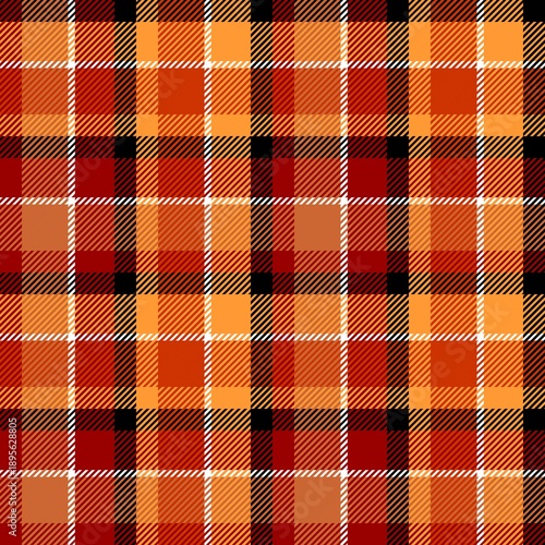 Checkered pattern with hatching in the colors ruby ​​red, light orange, reddish brown, brick red, black and white.
