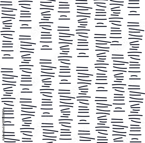 Vertical columns of small sticks create texture.