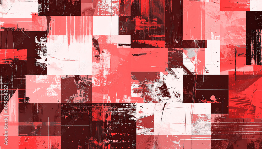 Obraz premium 重なり 痕跡 断片 記憶 交差 叙情 幾何学 律動 抽象 質感 余白 構築 浸透 揺らぎ 都会 雑踏 階層 調和 静寂 鼓動