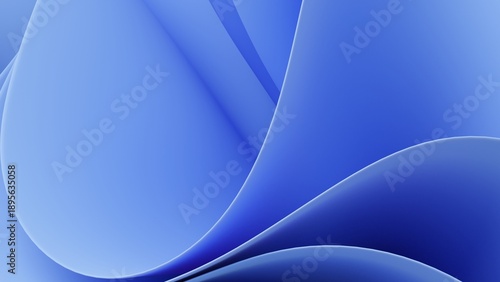 3d rendering. Abstract background with paper waves. modern wallpaper with blue wave crease