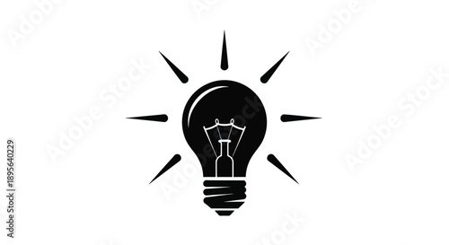 Illuminated light bulb icon representing bright ideas and innovation.