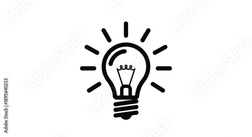 Illuminated light bulb icon representing bright ideas and innovation.
