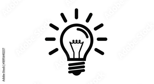Illuminated light bulb icon representing bright ideas and innovation.