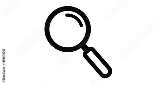 Simple Magnifying Glass Icon for Search and Discovery.