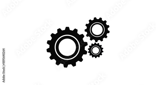 Three interlocking gears symbolizing teamwork and mechanical processes.