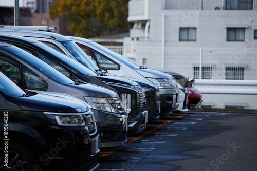 Wallpaper Mural 冬の朝の住宅地の駐車場の車の様子 Torontodigital.ca