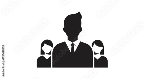 Professional team silhouette representing leadership and collaboration.