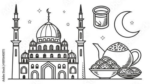  Ramadan Iftar & Suhoor Food Icons
