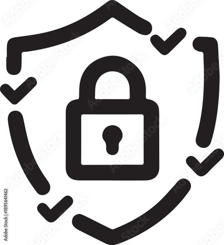 unique secure payment icon silhouette