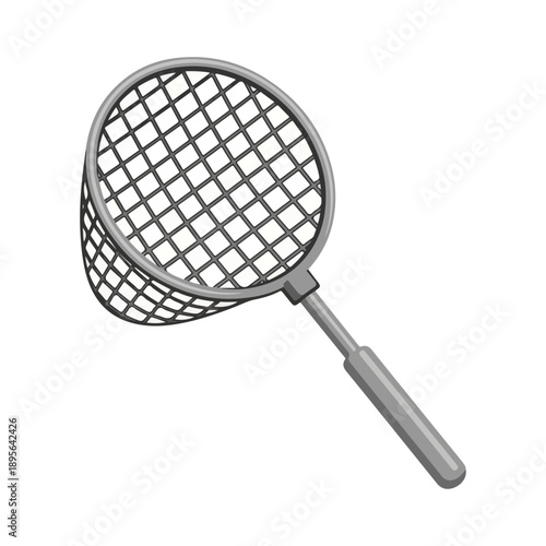 Simple Fishing Landing Net Vector Illustration Icon