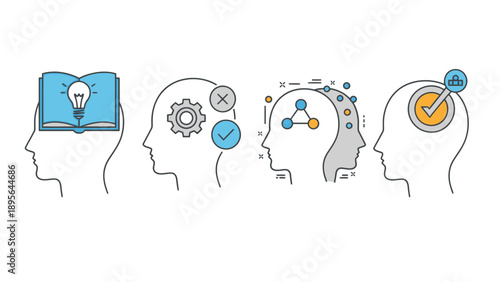 Creative brainwave sequence illustrating idea generation, collaboration, and innovation through interconnected minds.