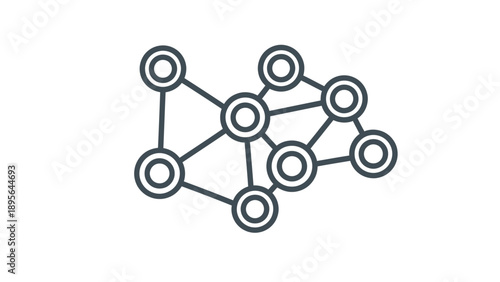 Abstract network diagram with interconnected nodes and lines.