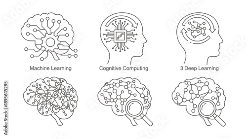 Series of brain diagrams illustrating cognitive learning concepts and neural activity from multiple perspectives.