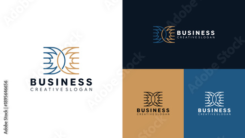 Abstract Initial Letter X or H Logo Design for Creative Company