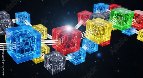 Interconnected cubes in a digital network
