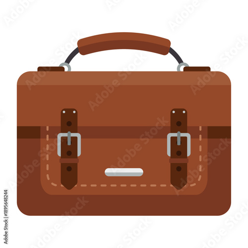 Brown Briefcase Icon Vector Image representing Law Firm in Transparent PNG format.ai