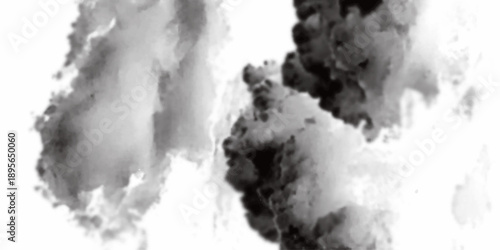 Abstract white fog texture pattern background. cracked Marble texture frame background. Black and white ink effect watercolor illustration. Abstract smoke on black and Fog background.