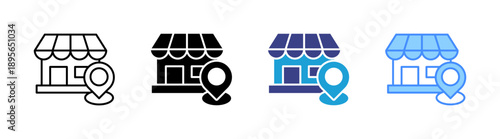 Shopping Center  icon set multiple style collection