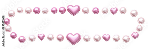 A beautiful pink heart frame on transparent background