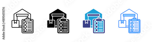 Inventory Management icon set multiple style collection