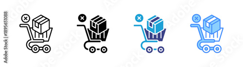 Add To Cart icon set multiple style collection