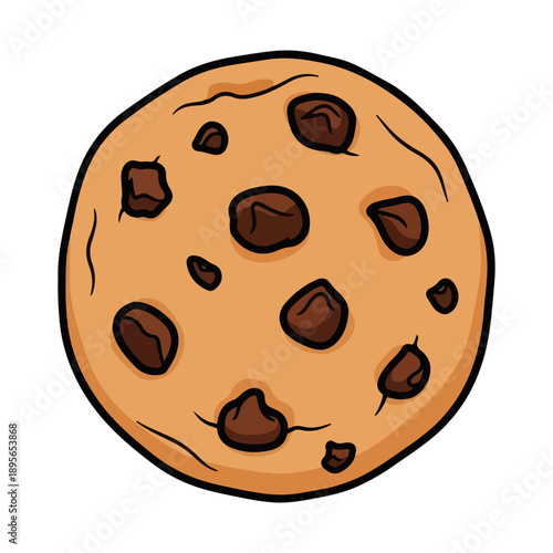 Wallpaper Mural Chocolate Chip Cookie Cartoon Vector Illustration Torontodigital.ca