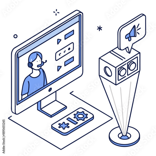 vector illustration of a man holding a laptop