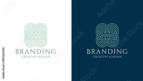 Luxury Classic Ornament Vector Logo Template for Jewelry Spa and Fashion
