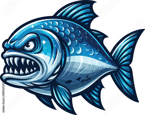 Wallpaper Mural scary piranha Torontodigital.ca