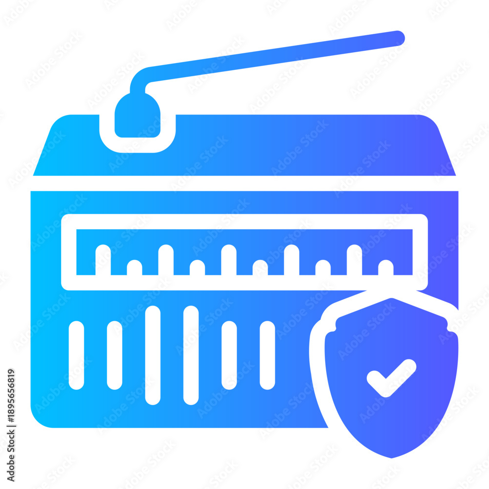 Fototapeta premium shield gradient icon