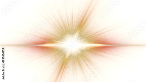 Bright central light aura with radiant burst and soft illumination, cinematic glow effect isolated on transparent background.