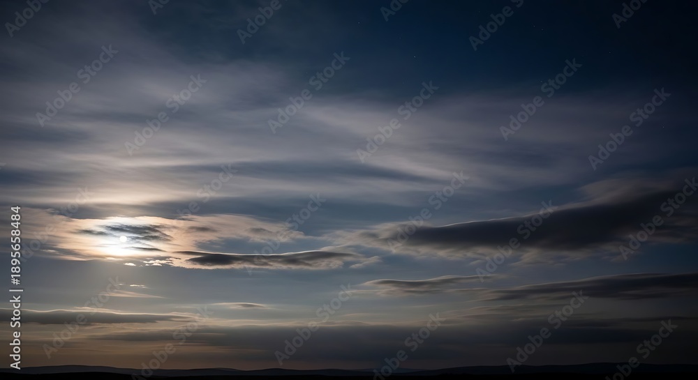 Fototapeta premium Dramatic Cloudy Sky at Sunset.