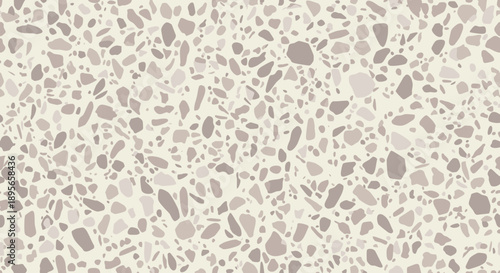 Neutral terrazzo pattern with scattered stone fragments and beige tones