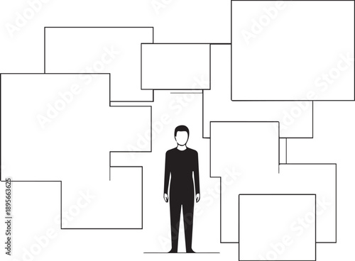 Triangular warning sign with a powerful storm vortex and strong wind gusts, indicating severe weather conditions and potential danger from hurricanes or cyclones