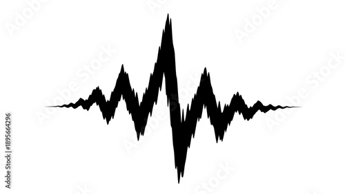 Sound waveform graph on white background
