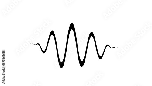 Black waveform on white background