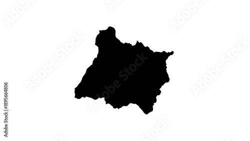 Map of rwanda silhouette