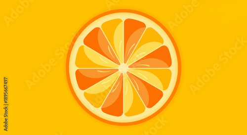 Bright and Fresh Citrus Slice with a Vibrant Yellow Background Perfect for Refreshing Summer Themes