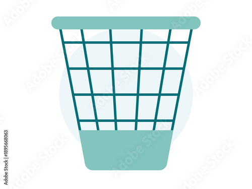 Can trash icon. Office icon design. Simple filled and outline icon. Vector icon.