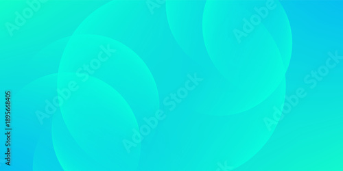 Abstract background with transparent cyan blue overlapping circles bokeh pattern. Vector illustration