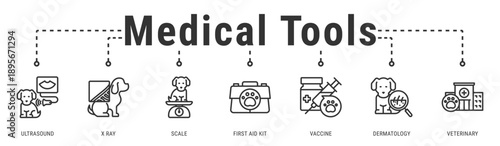 Medical Tools banner highlighting veterinary diagnostic equipment and medical tools for effective pet treatment