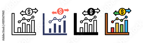 Expense Graph line icon