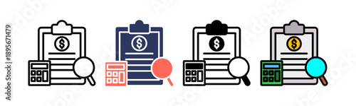 Budget Analysis line icon
