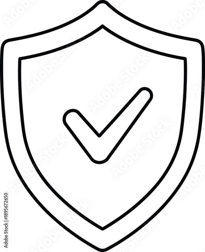 Shield with checkmark symbolizing security and approval