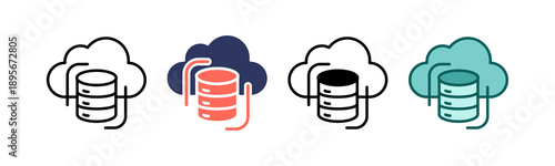 Data Cloud line icon