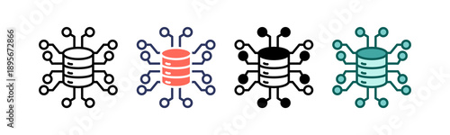 Circuit Data line icon