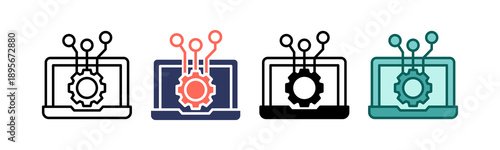Data Network line icon