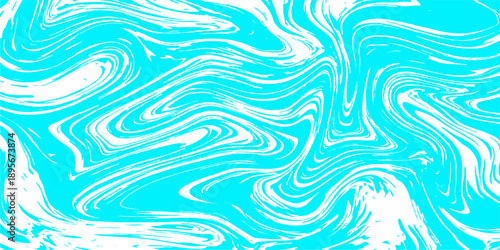 Seamless abstract blue waves create a vector texture pattern with elegant swirls and curves for a decorative ocean nature wallpaper or textile backdrop design