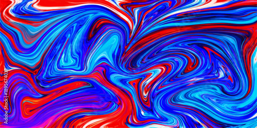 Seamless vector illustration of a psychedelic colorful background with abstract swirling waves and bright fractal patterns in a motion-blurred purple and green texture design