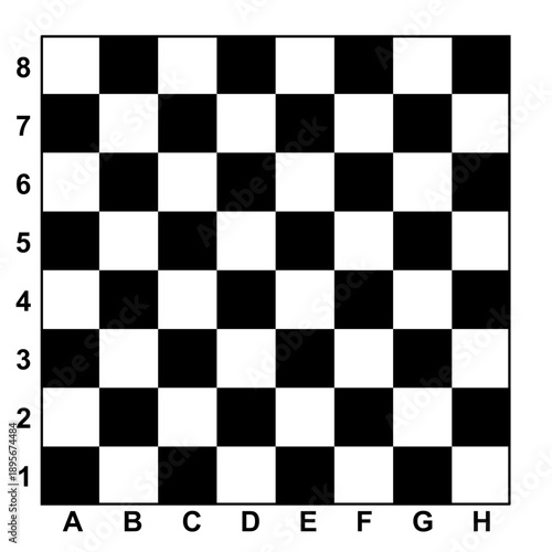 Chessboard or checker board seamless pattern in black and white. Checkered board for chess or checkers game. Strategy game concept. Checkerboard background. Transparent background SVG version.
